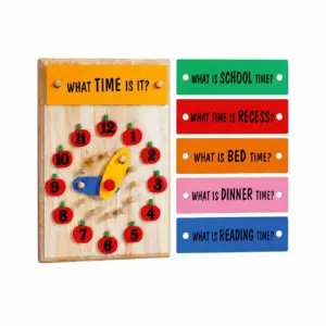 Clock-Time Teaching Wooden Board - PS155