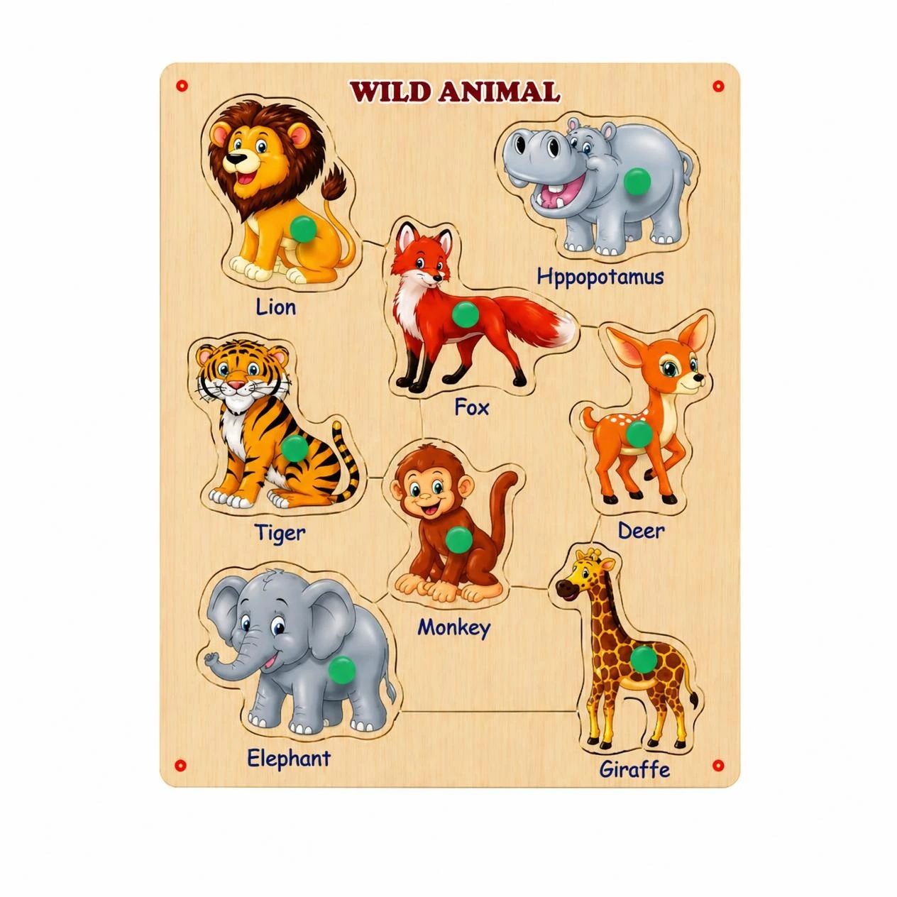 Liftout Puzzle Paper Tray Wild Animal - PS103