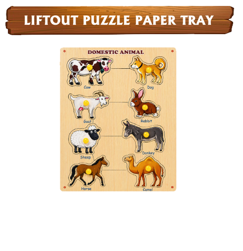 Domestic Animals Liftout Puzzle Tray