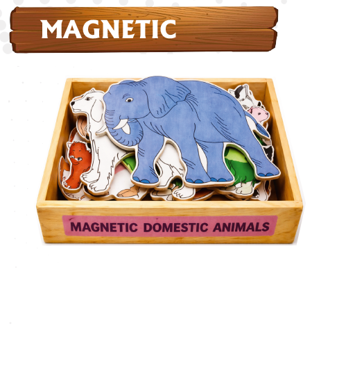 Magnetic Domestic Animals Wooden Set