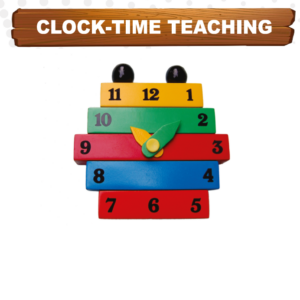 Wooden Block Clock Teaching Toy