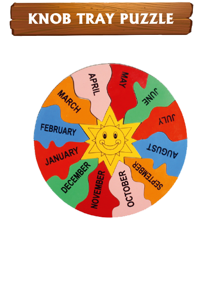 Months of the Year Wooden Puzzle Board