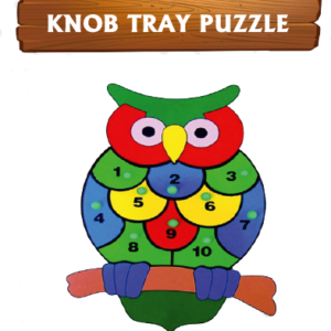 Owl Number Knob Tray Puzzle