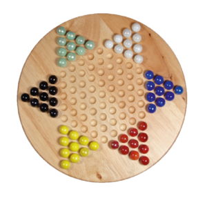 Wooden Chinese Checkers Strategy Game Board
