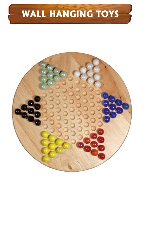 Wooden Chinese Checkers Strategy Game Board