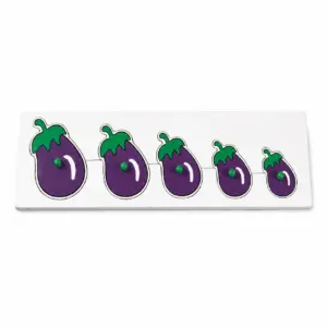Size and Seriation Brinjal Wooden Puzzle Board - PS95