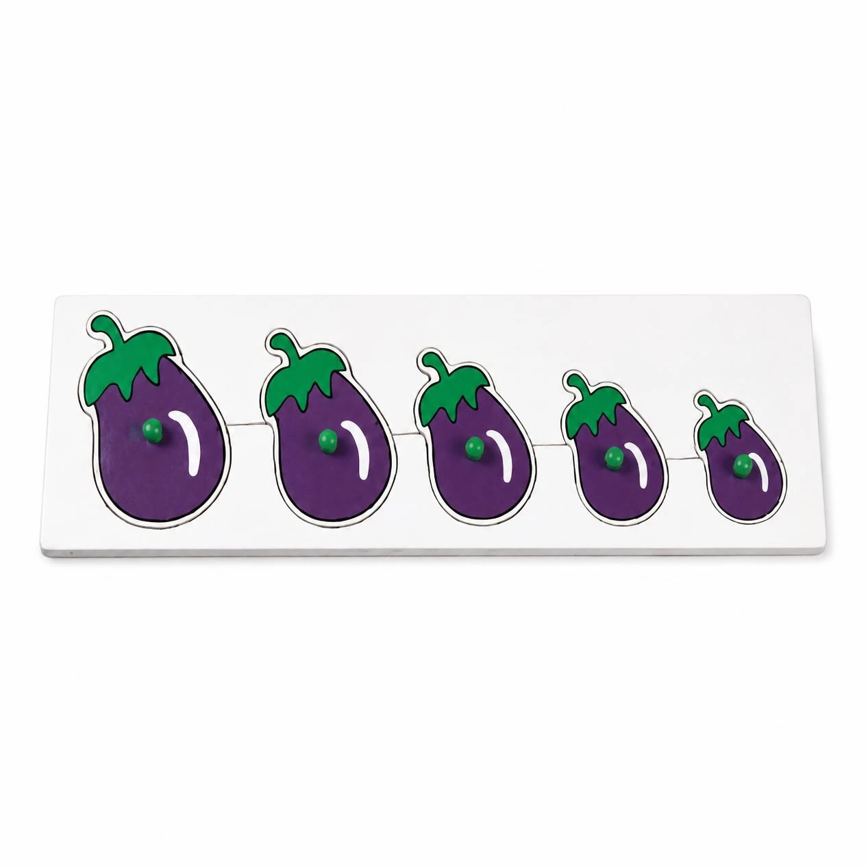 Size and Seriation Brinjal Wooden Puzzle Board - PS95