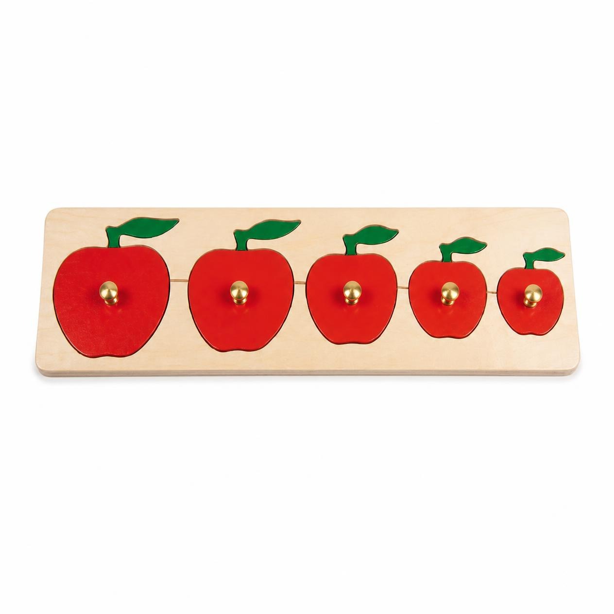 Size and Shape Seriation Apple Wooden Puzzle Board - PS96