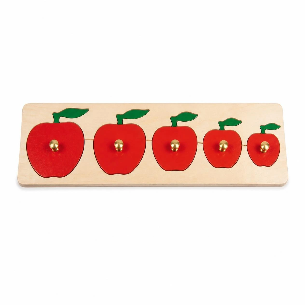 Size and Shape Seriation Apple Wooden Puzzle Board - PS96